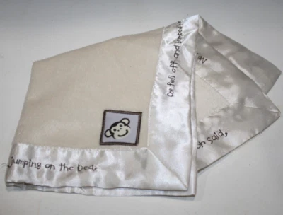 Baby Aspen 5 Little Monkeys Jumping Bed 13" Satin Trim Security Blanket Lovey - Image 1 of 4