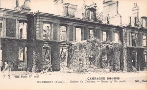 POSTKARTE - WK1 - BOMBENSCHADEN - FOLEMBRAY - RUINE DER BURG - SCHRAUBSTOCK PARIS 1043 - Bild 1 von 2