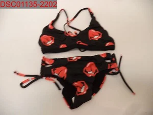 NWOT - Submarine Girls' Black Loud Mouth Bikini, Size 12 303 - Picture 1 of 7