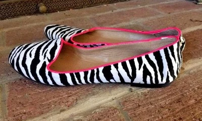 MADDEN GIRL WOMENS ZEBRA ANIMAL STRIPE BALLET FLATS SASSY LOAFERS SHOES Sz 8.5 ❤ - Image 1 of 4