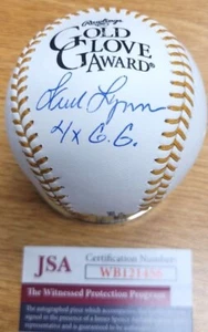 Autographed FRED LYNN "4X GG" Official Gold Glove MLB Baseball  JSA Witness - Picture 1 of 1