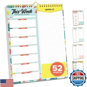 Decorably 52 Sheets Watermelon Undated Weekly Meal Planner 2025 and Grocery L - Picture 1 of 5