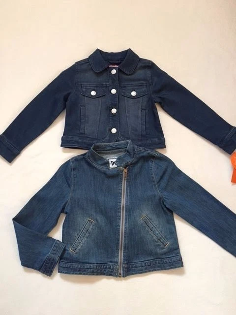 NUEVO CON ETIQUETAS Gymboree Niñas Best in Show Denim Moto Cremallera Jean Chaqueta XS 4 S 5 6 Foto 1 de 1