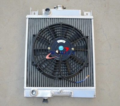 2 ROW Aluminum Radiator & Fan For 1989-1994 SUZUKI SWIFT GTI 1.0 1.3 1.6 Manual - Изображение 1 из 4