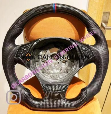 Volante QS FIBRA CARBONO REAL PARA BMW E90 SERIE 3 2006-2012 AÑOS Foto 1 de 4