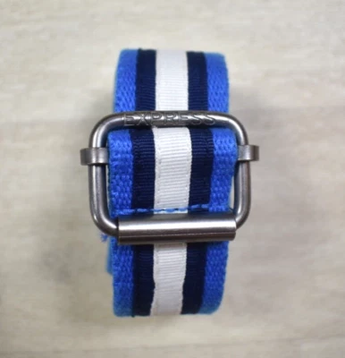 Y2K Express Blue Stripe Sporty Belt VTG 2000s Unisex Size 30 - Imagem 1 de 3