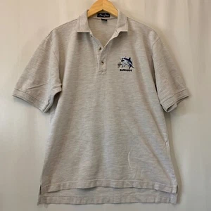 Guy Harvey Cotton Embroidered Polo Barbados Shark Sun Island Medium Jamaica - Picture 1 of 8