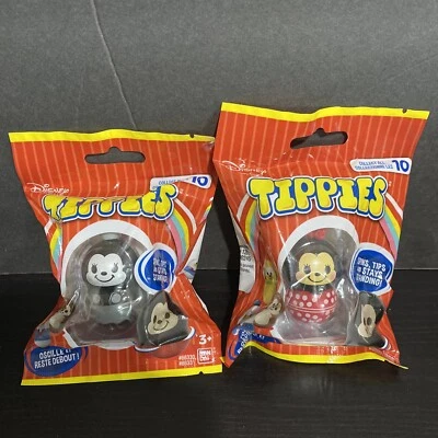 Disney TIPPIES MICKEY MOUSE & MINNIE MOUSE Figuras Set de 2 NUEVO Foto 1 de 4