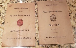 1907 Singer Sewing Machine Instructional Manuals & Catalogue For Family 27-4 - Picture 1 of 24