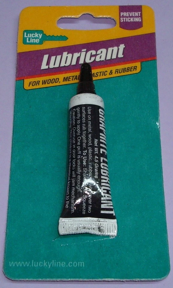 LUCKY LINE GRAPHITE TUBE DRY LUBRICANT in retail package