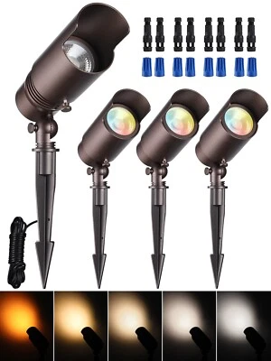 Paquete de 4 Focos LED de Paisaje Exterior 5CCT 7W, Ángulo de Haz Ajustable Foto 1 de 4