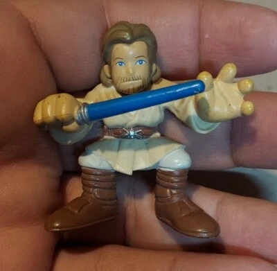 STAR WARS GALACTIC HEROES FIGURE OBI WAN KENOBI Playskool 2.75" c103 - Image 1 of 2