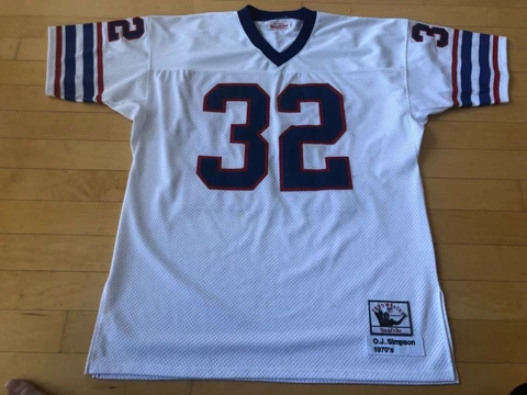 Vintage Throwback OJ Simpson #32 Buffalo Bills Mitchell & Ness Jersey size 54 Cover