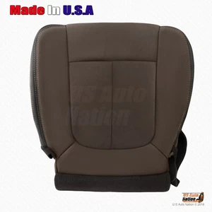 Ford F150 Platinum 2009-2012 parte inferior del conductor cubierta de asiento de cuero perforado marrón - Imagen 1 de 9