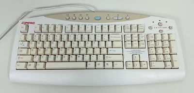 Vintage Compaq Presario Keyboard SK-2700 GYUR79SK Wired Beige PS/2 - Tested - Image 1 of 4