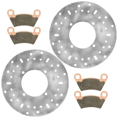 2x Front Brake Disc w/Pads for Polaris 5244314 2202097 2202413 1910514 1910672  — 第 1/4 张图片