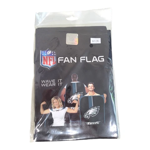 New NFL Philadelphia Eagles Fan Flag Cape Wave It Wear It 31.5 x 47" Football Cover