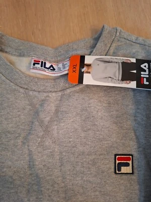 Sudadera pulóver polar Fila Michele cuello redondo para mujer, gris, talla XXL Foto 1 de 4