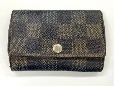 Authentic LOUIS VUITTON Damier Multiclés 6 Key Case N62630 Brown Discolored - Image 1 of 4