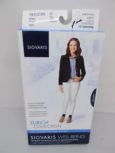 SIGVARIS 151C CALZE DONNA ISOLA DI MARE COTONE 15-20mmHg COMPRESSIONE - Foto 1 di 2