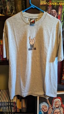 Camiseta Vintage Top Pesada XL Cinza Estampa Rock On Puffy Rock Metal Punk 30 X 23 - Imagem 1 de 4