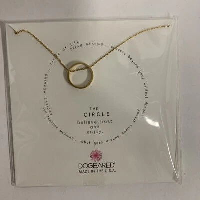 Dogeared VG2699 The Circle Open Sliding Ring Necklace, 16" w/2" - Image 1 of 4
