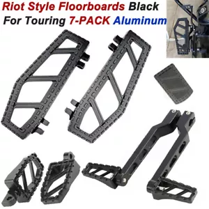 Floorboards Shifter Lever Foot Peg For Harley Touring Street Road Glide King 86+ - Foto 1 di 11