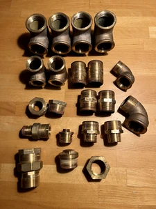 Viega Rohverschraubung 3331 flache. AG 1  1/4" 5/4" IG 1 1/4" 5/4" Rotguss - Bild 1 von 1