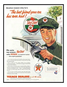 Texaco Gas Fueling Station Petro  VTG Magazine Ad Reproduction Print 8.5x11" - Picture 1 of 1