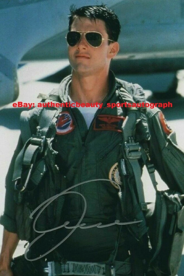 TOM CRUISE TOP GUN MISSION IMPOSSIBLE AUTO SIGNED 12x18 POSTER PHOTO REPRINT RP - Image 1 of 1