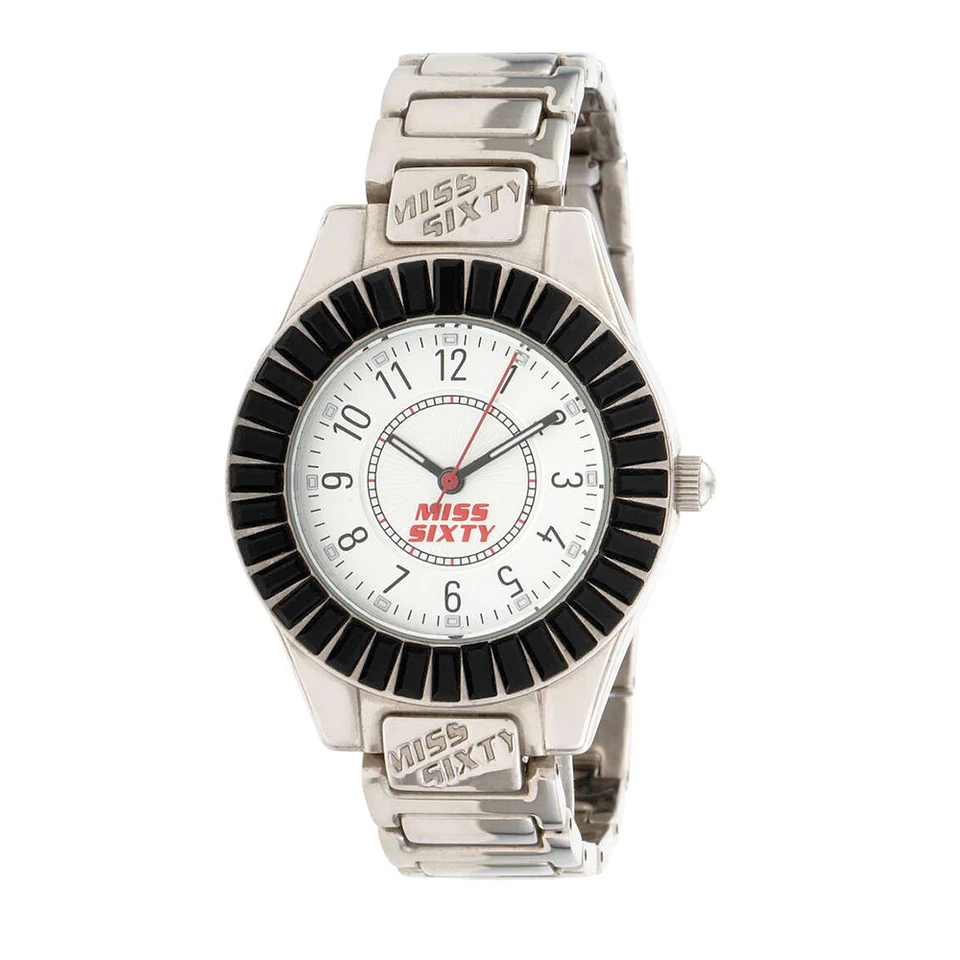 MISS SIXTY Orologio donna solo tempo  cassa acciaio con ghiera pietre nere  - Immagine 1 di 1