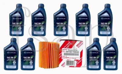 Full Synthetic Genuine Lexus Engine Oil Change Kit 2010-2023 Lexus GX460 4.6L V8 - Image 1 of 2