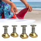 4 Pieces Surfboard Fin Screws And Plate Metal Surf Thumb Fin Screw No Tool