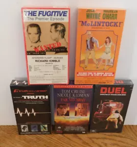 Sealed VHS Lot Far & Away, Duel, McLintock, The Fugitive, Moment of Truth - Foto 1 di 7
