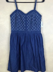Joe Boxer Sundress Azul Ligero Algodón Vaquero Cuerpo Embellecido Junior S - Imagen 1 de 7