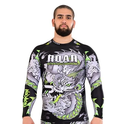 ROAR Men’s Sports MMA Rash Guard Athletic Fitness Full Sleeve Compression Shirt - Image 1 of 3