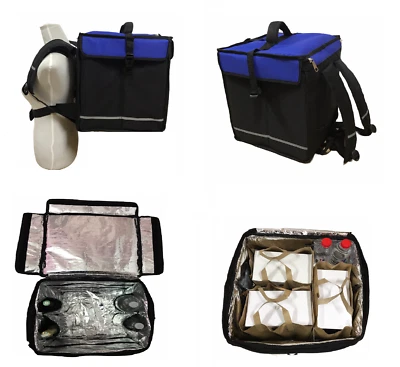Backpack Delivery Bag Foil Insulated Foods Pizza Delivery for Motorbikes & Bike - Image 1 of 4