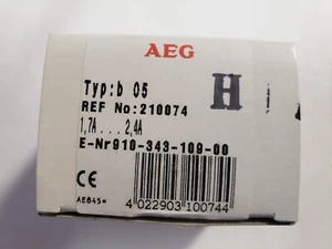 AEG B05 THERMAL OVERLOAD RELAY 910-343-109-00 1.7-2.4 AMP NIB - Picture 1 of 4