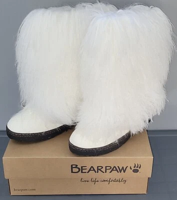 Women's BEARPAW Boots - Size 10 - MSRP $340 - White - NEW - Image 1 of 4