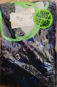 LuLaRoe Eliza Long Sleeve Shirt Fright Club Hoodie Size 3XL Glow in the Dark NWT - Picture 1 of 5