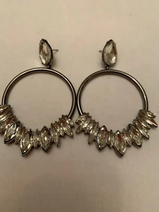 Pendientes grandes de diamantes de imitación Allen Schwartz ABS de $55 J54 - Imagen 1 de 5