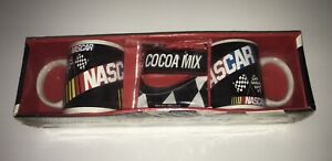 NASCAR Cocoa Mix Coffee 2 Cup Mug Collectible Gift Set Racing Brand NEW NIB