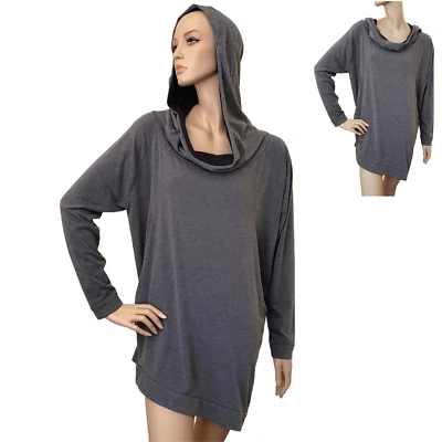 Женская асимметричная толстовка с капюшоном Doublju J. Tomson туника размер L серая - Изображение 1 из 4
