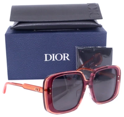 BRAND NEW CHRISTIAN DIOR DiorHighlight S3F 35A0 RED/SMOKE LENS SUNGLASSES 52-20 - Image 1 of 4