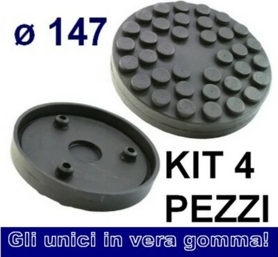 STRANIERI GOMMA ITALY TAMPONI d. 147 MM -3 pioli per ravaglioli PONTI SOLLEVATORI 2 COLONNE VERA GOMMA