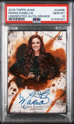 2018 Topps WWE Undisputed #UAMK Maria Kanellis Auto Orange /99 PSA 10 GEM MINT - Image 1 of 3