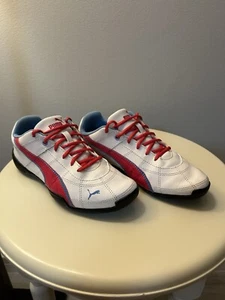 PUMA Sneakers - White with Red & Blue Accents - Size US 3.5 / EUR 35 - Picture 1 of 6