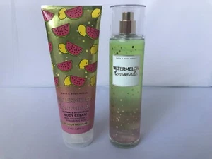 Bath & Body Works WATERMELON LEMONADE Fragrance Mist Body Cream Set NEW - Picture 1 of 2