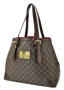 Authentic LOUIS VUITTON Hampstead MM Damier Ebene Tote Bag Purse #60855 - Picture 1 of 22