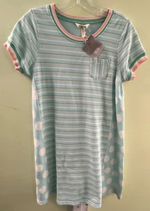 NEW Matilda Jane Girl's Polka Dot Stripe Short Sleve Top Tunic Size 16 - Picture 1 of 6